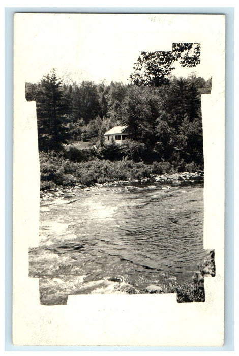 c1910's Camp Cabin River Springfield Massachusetts MA RPPC Photo Postcard