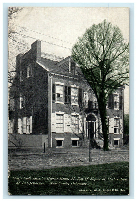 c1910s House Built By George Read 1801 New Castle Delaware DE Posted Postcard