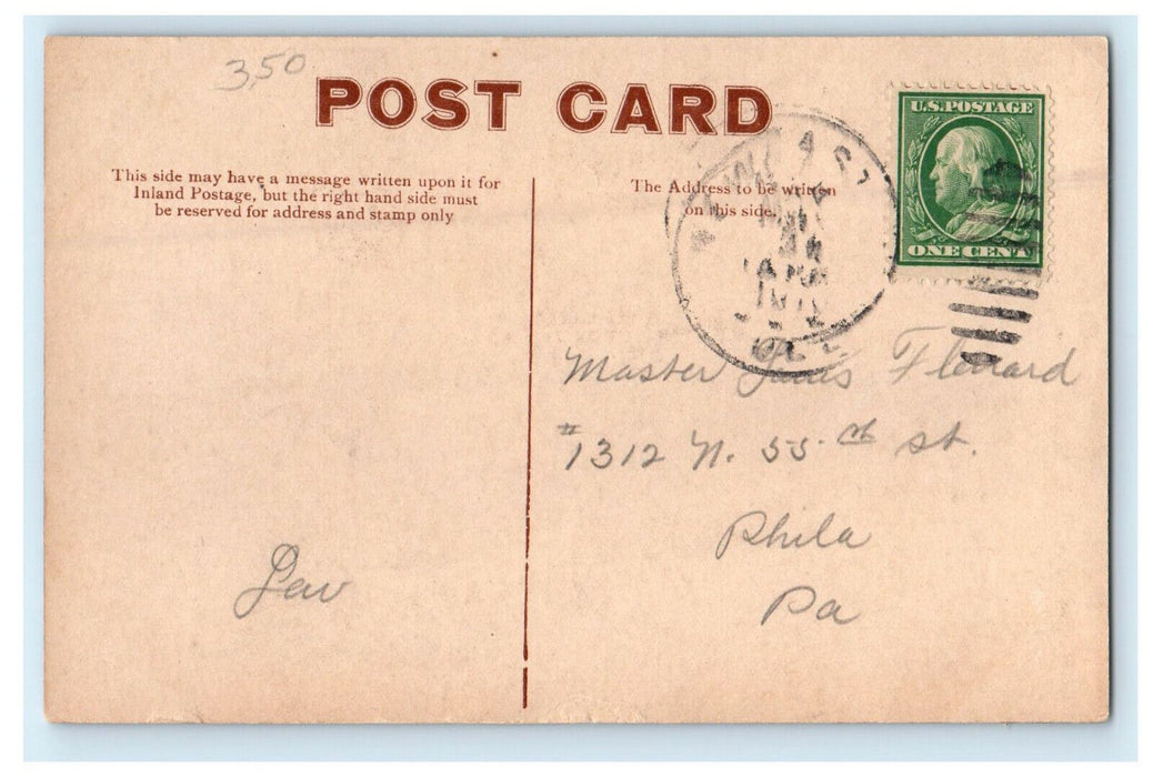 c1910s House Built By George Read 1801 New Castle Delaware DE Posted Postcard