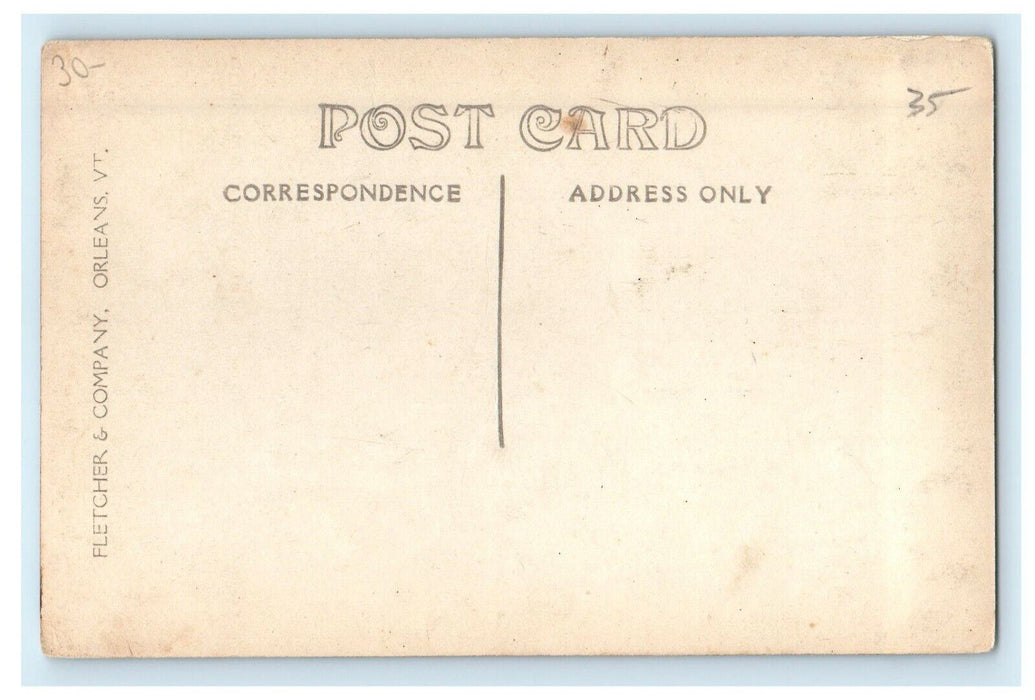 c1910 Looking Down Cold River Manning Enters Mohawk Trail MA RPPC Photo Postcard