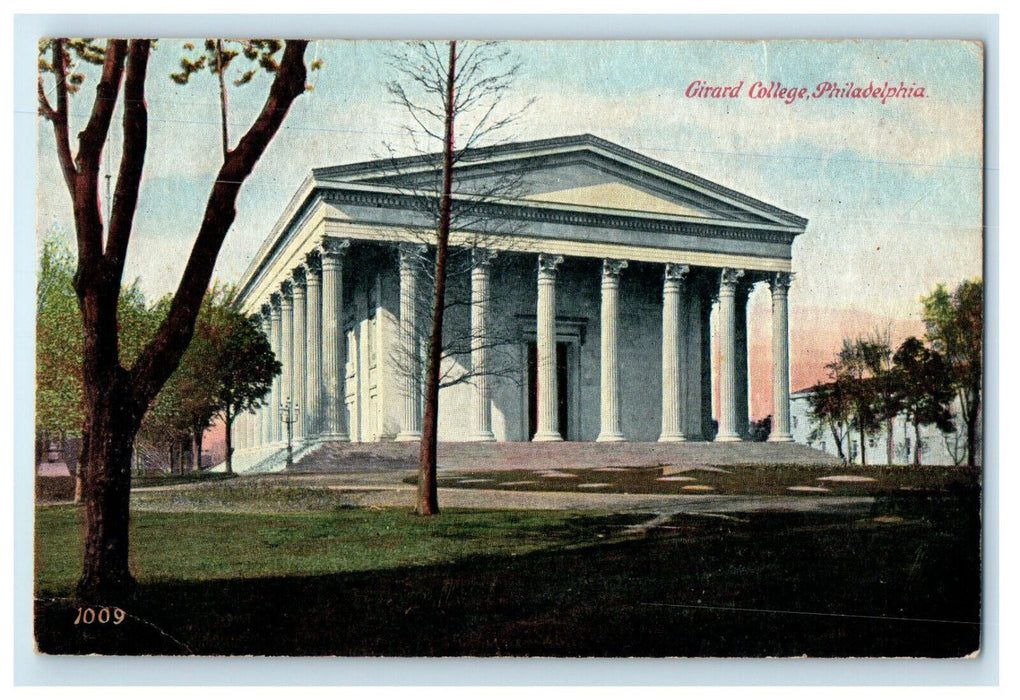 1909 Ediburg VA Girard College Philadelphia, Pennsylvania PA Posted Postcard