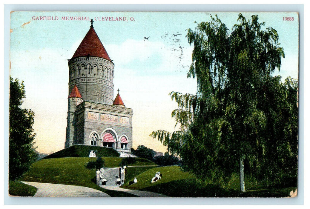 1910 Garfield Memorial Cleveland Ohio OH Antique Posted Postcard