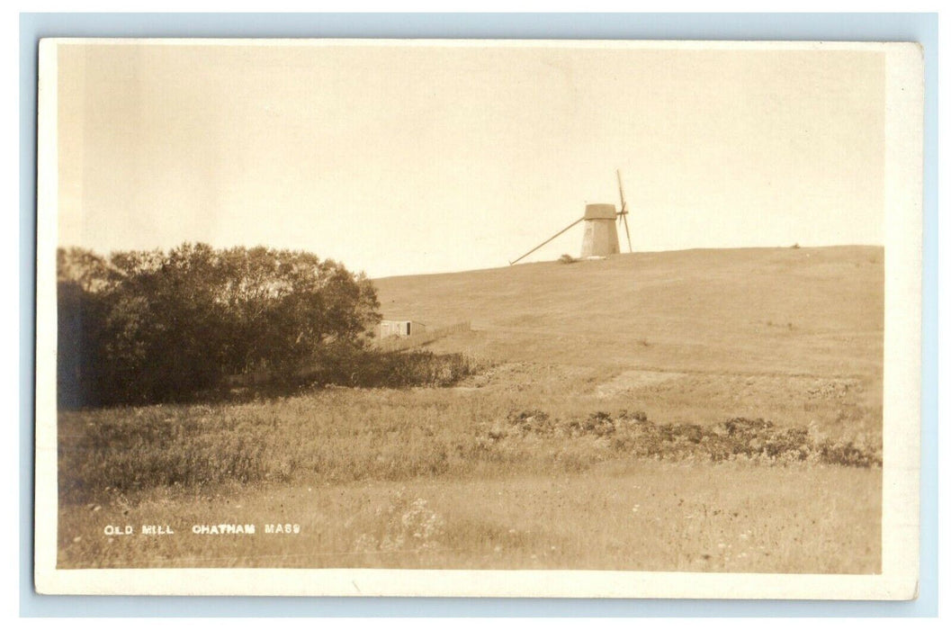 c1910's Old Mill Windmill Chatham Massachusetts MA RPPC Photo Antique Postcard