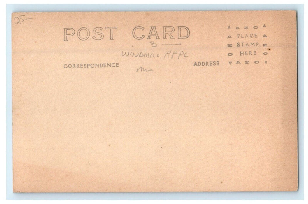 c1910's Old Mill Windmill Chatham Massachusetts MA RPPC Photo Antique Postcard