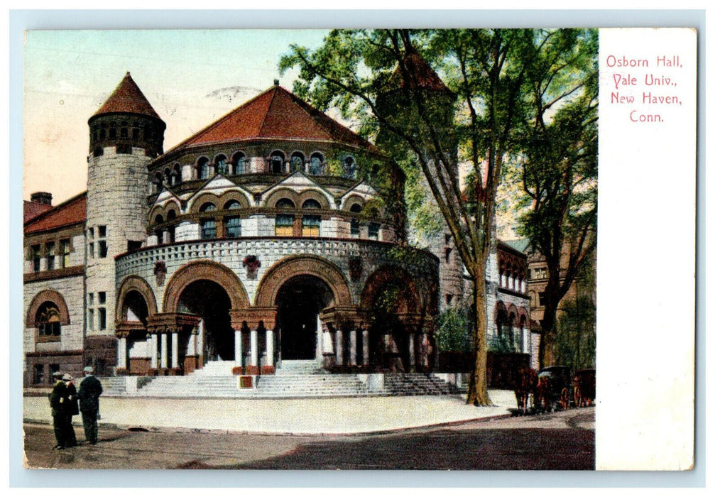 1909 Osborn Hall Yale University New Haven Connecticut CT Posted Postcard