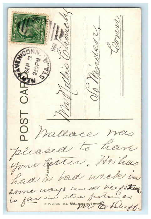 1909 Osborn Hall Yale University New Haven Connecticut CT Posted Postcard