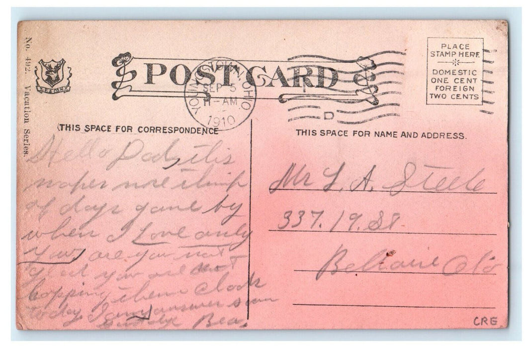 1910 Youngstown OH A Sower of the Old School Posted Postcard