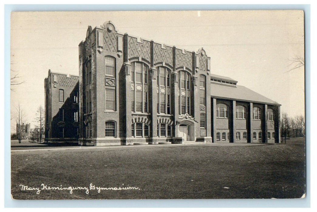 c1910's Mary Hemingway Gymnasium Cambridge Massachusetts MA RPPC Photo Postcard