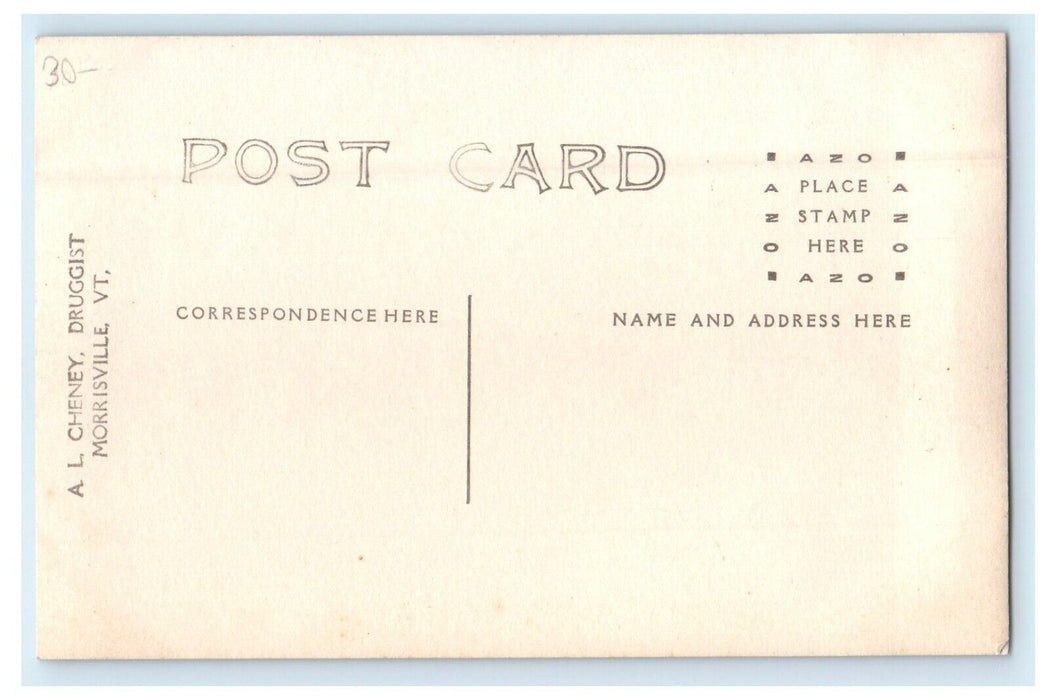 c1920's The Lake Of Morrisville Vermont VT RPPC Photo Waterfalls Postcard