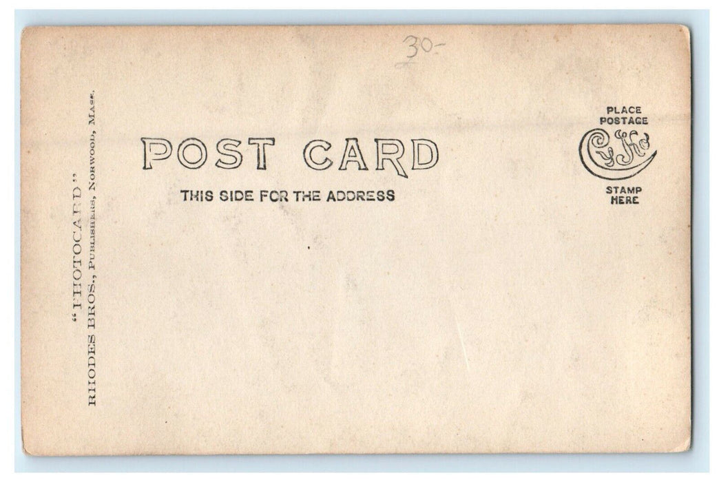 1907 View Of Moonlight At Minot Massachusetts MA RPPC Photo Antique Postcard