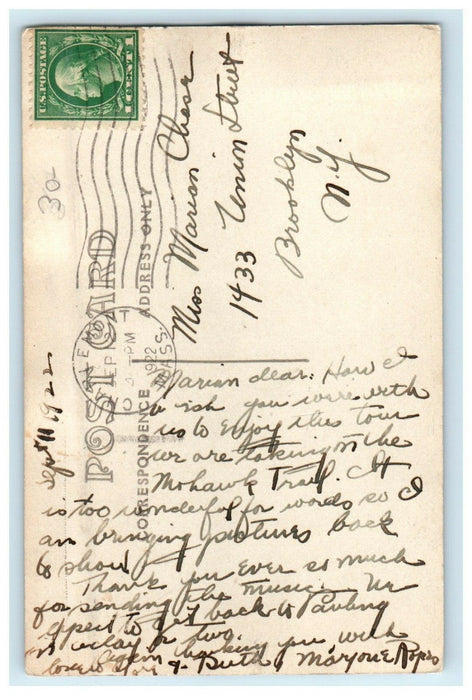 1922 View From Mohawk Trail Massachusetts MA RPPC Photo Antique Postcard