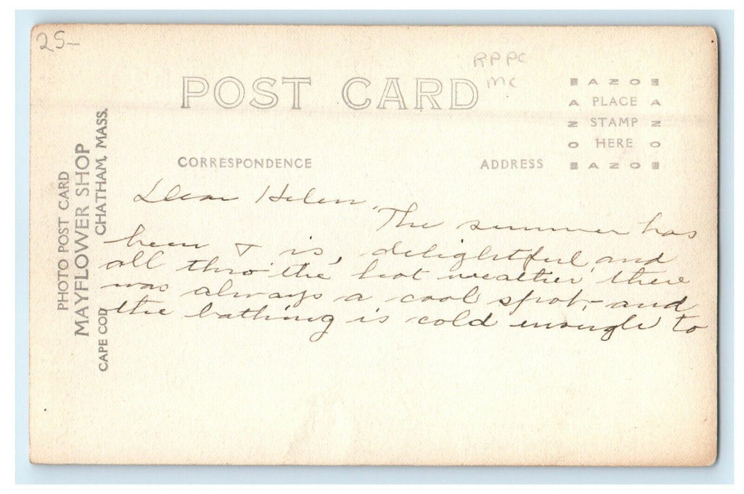 c1920's Rambler Roses Chatham Massachusetts MA RPPC Photo Antique Postcard
