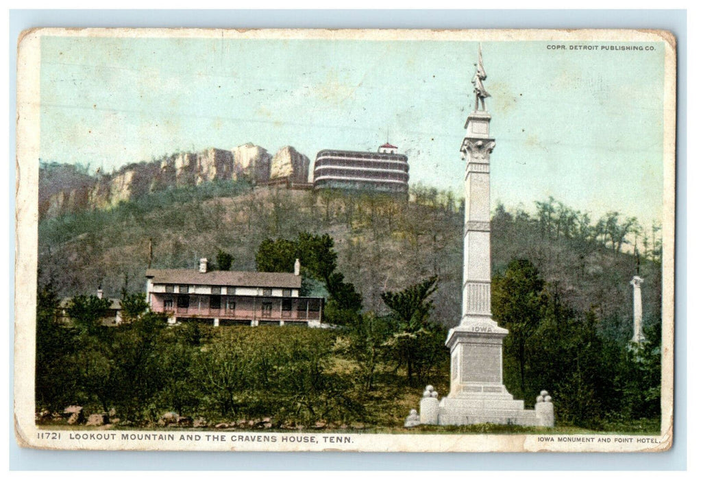 1911 Lookout Mountains and the Cravens House Tennessee TN Posted Postcard