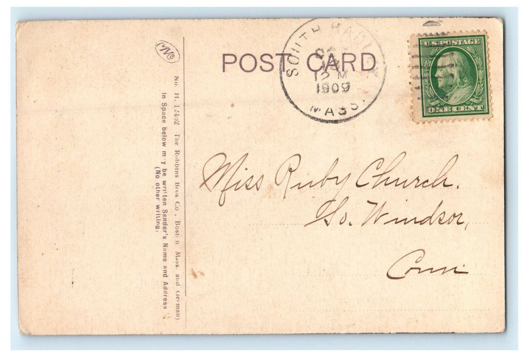 1909 The Walk to the Lake Mt. Holyoke College South Hadley MA Postcard