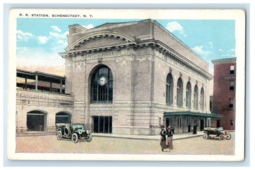 c1920s Railroad Station Schenectady New York NY Unposted Postcard
