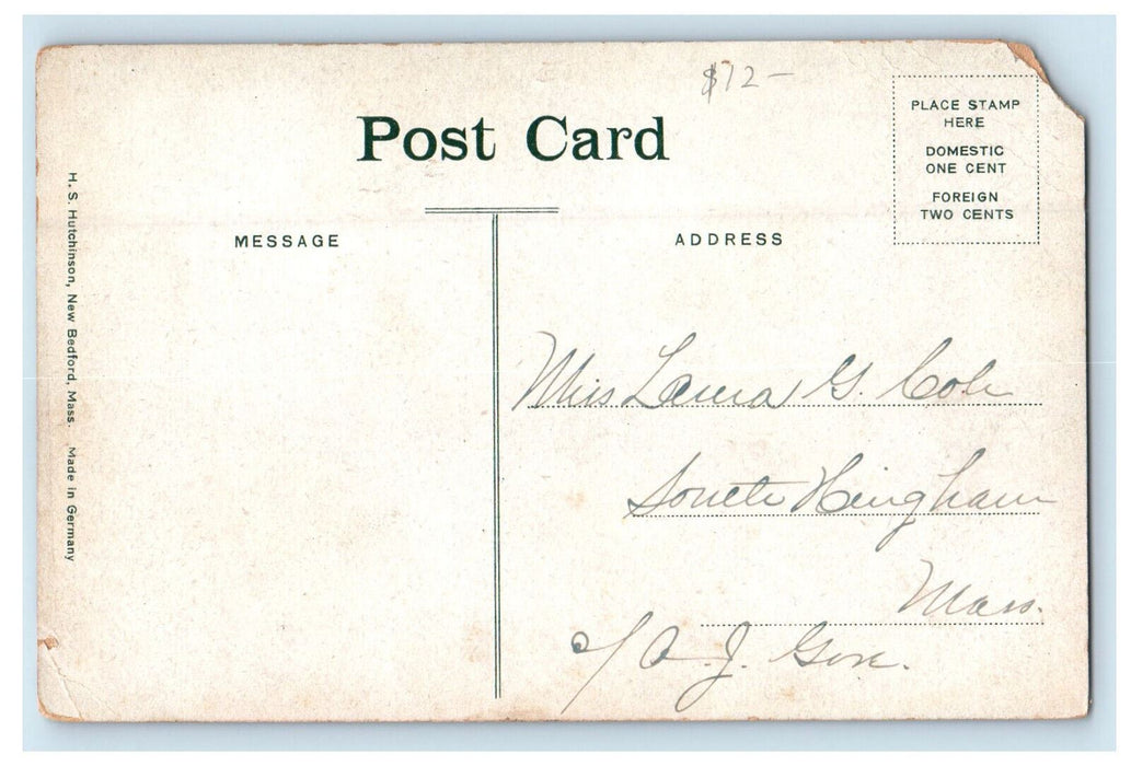 c1910 Laboratory Kitchen New High School Fairhaven Massachusetts MA Postcard