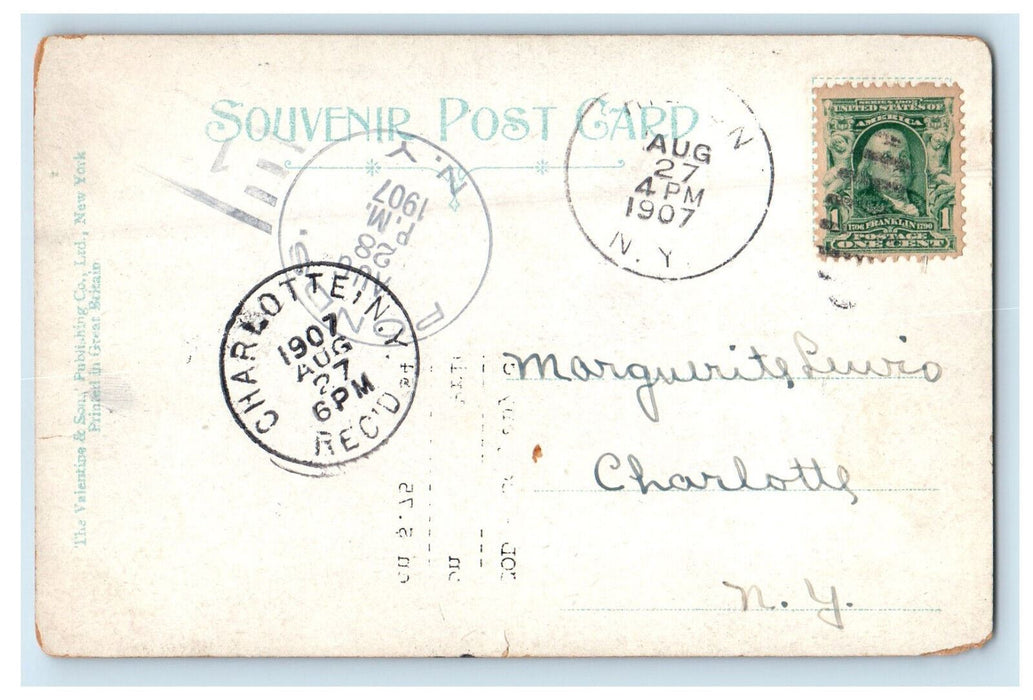 1907 Erie Railroad Station, Rochester New York NY Ponds NY Posted Postcard