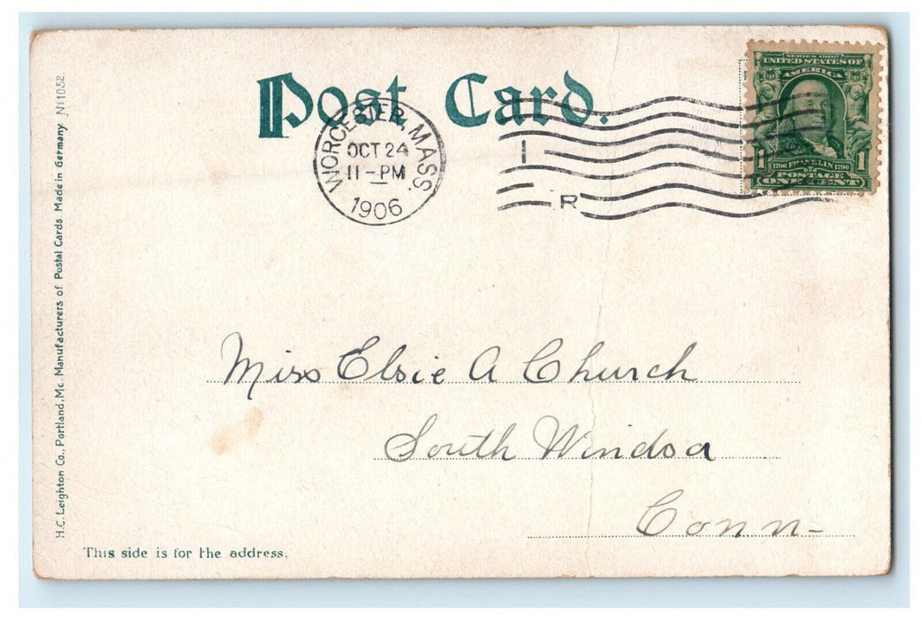 1906 Whalers Fitting Out, New Bedford Massachusetts MA Antique Posted Postcard