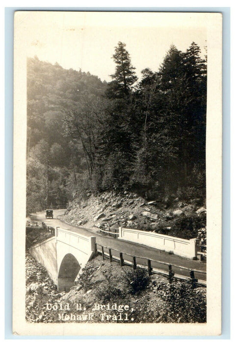c1910's Cold R. Bridge Mohawk Trail Massachusetts MA RPPC Photo Antique Postcard