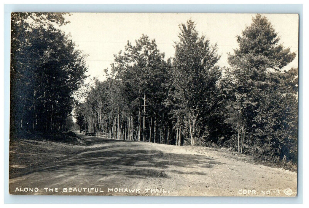 c1910's Along The Beautiful Mohawk Trail Massachusetts MA RPPC Photo Postcard