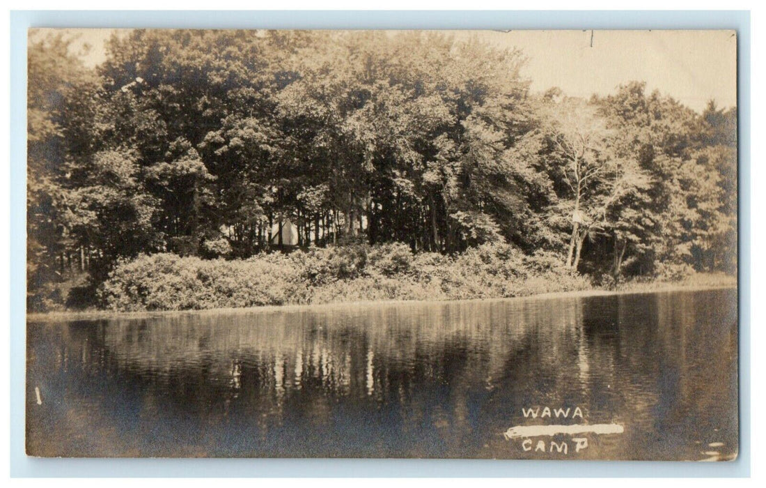 c1910's Wawa Camp Southfield Massachusetts MA RPPC Photo Antique Postcard