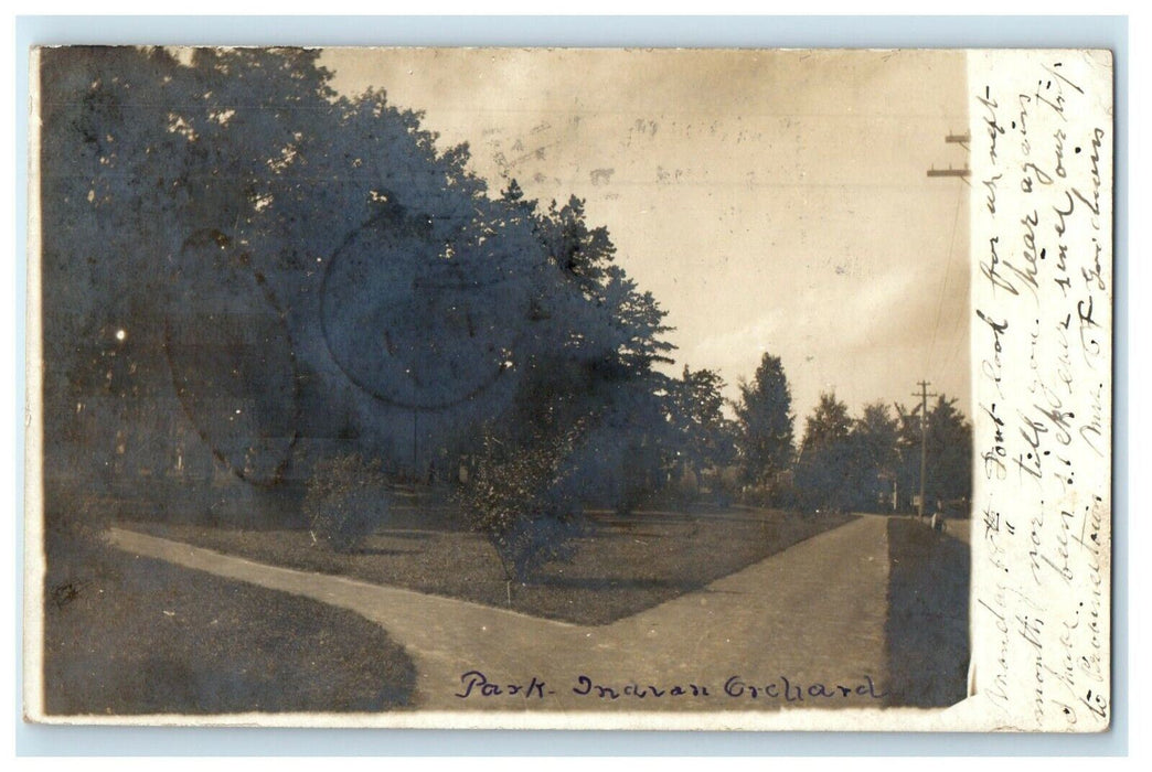 1905 Indian Orchard Park Springfield Massachusetts MA RPPC Photo Postcard