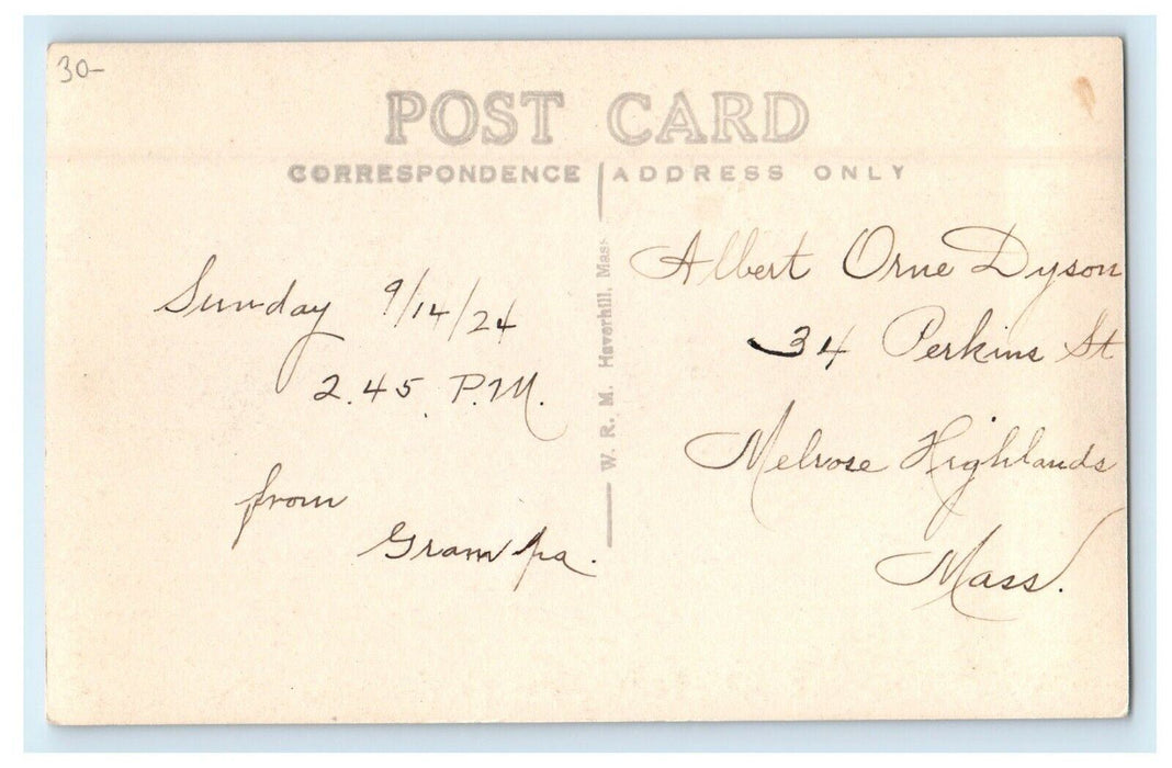c1910 The Lawn Baldpate Inn Dogs Georgetown Massachusetts MA RPPC Photo Postcard