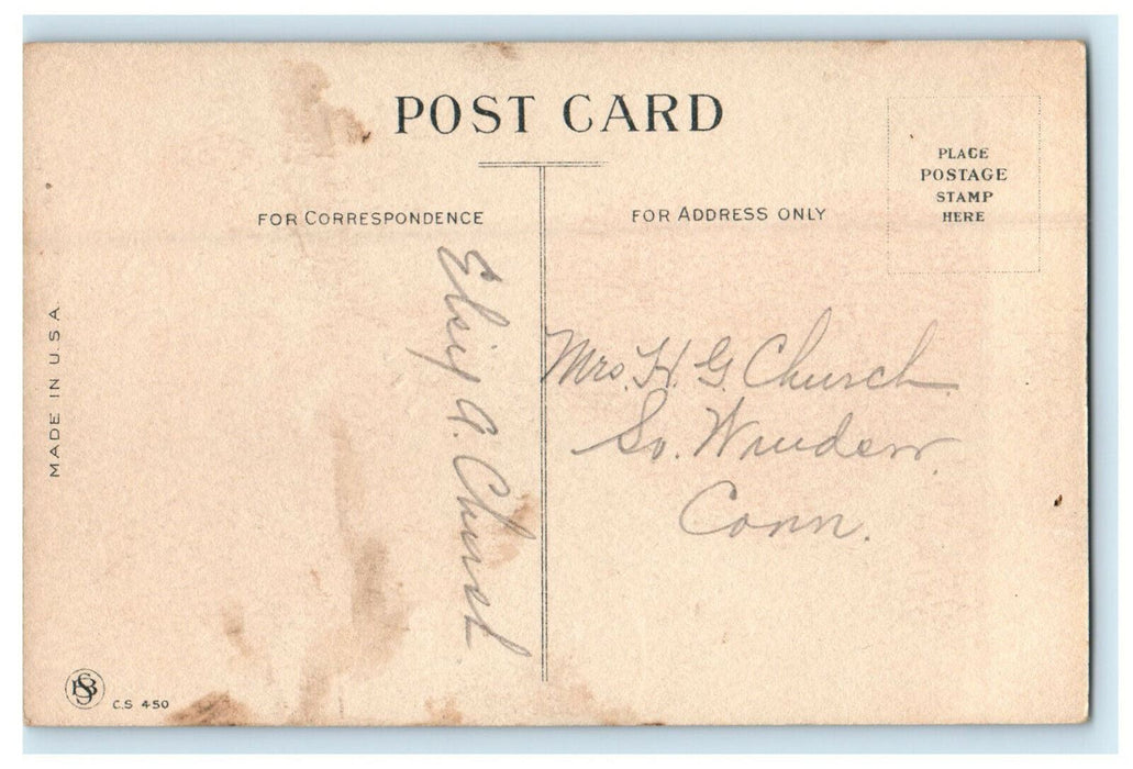 c1910s Red Heart, Dutch Kids, Worcester Massachusetts MA Posted Postcard