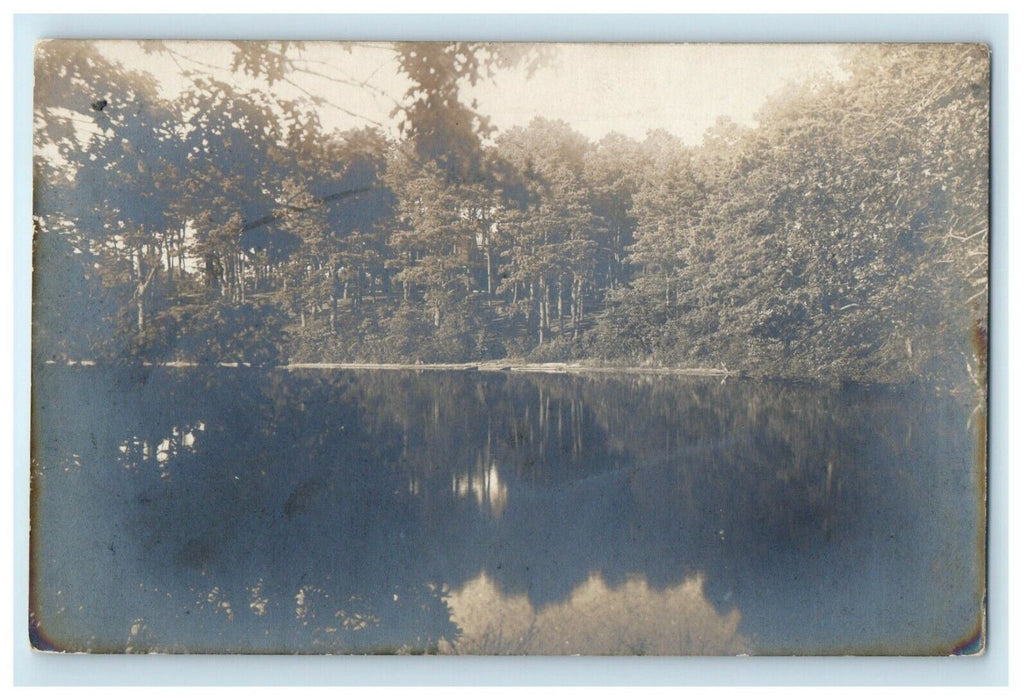 c1910 View Of Lake Near Osterville Massachusetts MA RPPC Photo Antique Postcard