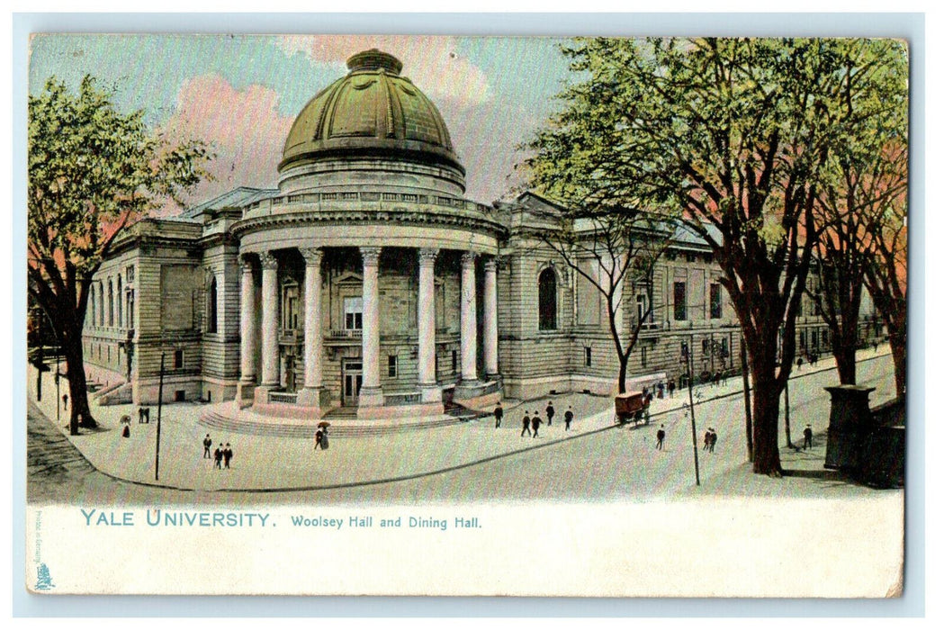 1904 Woolsey Hall and Dining Hall Yale University Tuck New Haven CT Postcard