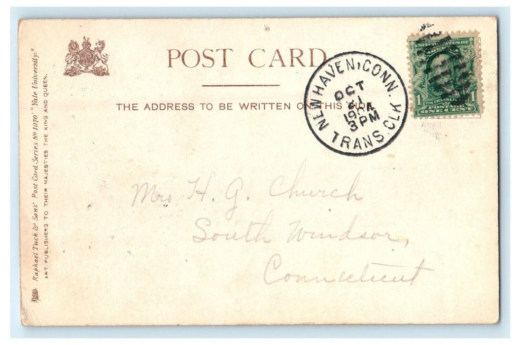 1904 Woolsey Hall and Dining Hall Yale University Tuck New Haven CT Postcard