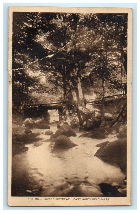 1916 The Mill Lovers Retreat East Northfield Massachusetts MA Antique Postcard