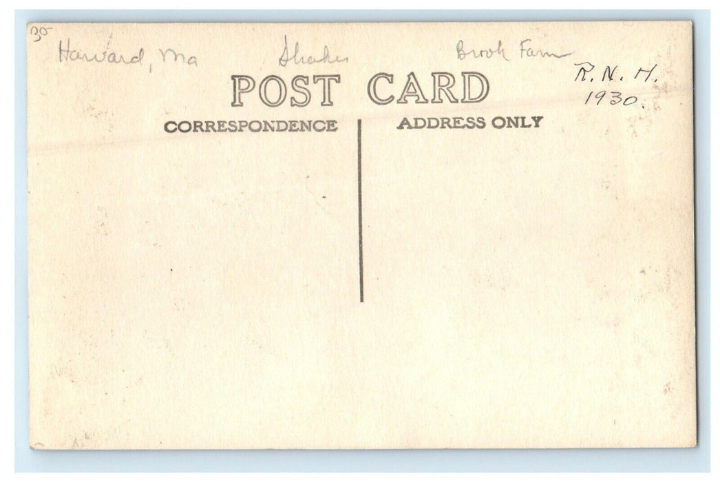 1930 Shaker Brook Farm Interior Harvard Massachusetts MA RPPC Photo Postcard