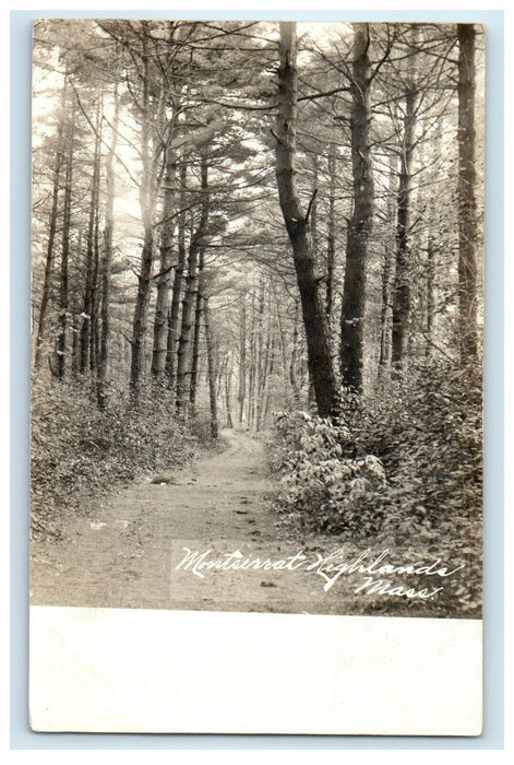c1910's View Of Montserrat Highlands Massachusetts MA RPPC Photo Postcard
