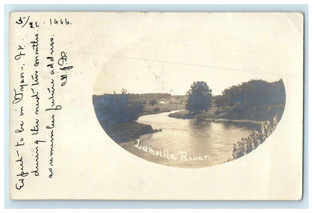 1906 Lamoille River View Morrisville Massachusetts MA RPPC Photo Postcard