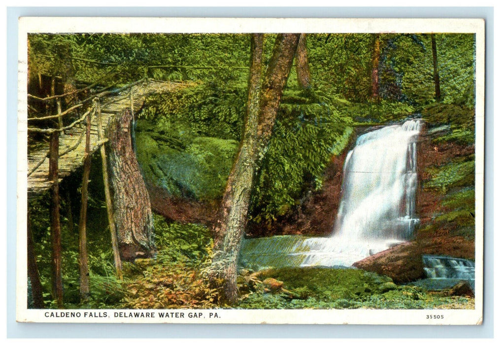 1927 Caldeno Falls, Delaware Water Gap, Pennsylvania PA Posted Postcard