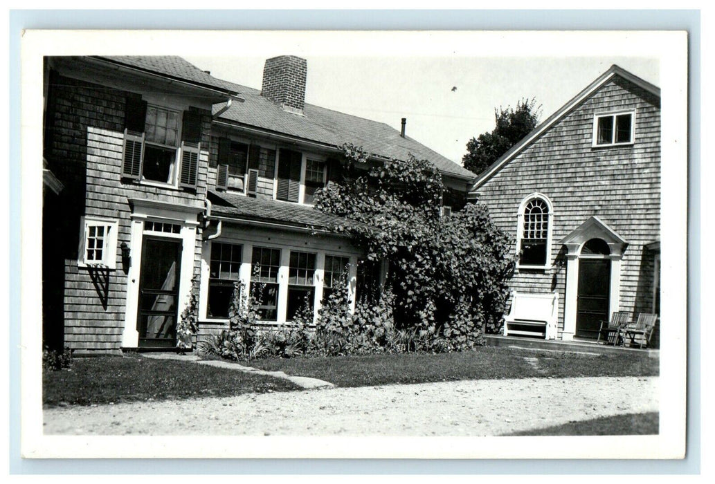 c1950's House Chimney At Petersham Massachusetts MA RPPC Photo Vintage Postcard
