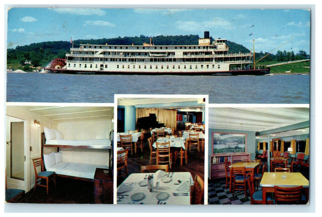 1963 SS Delta Queen Cincinnatti Ohio OH Vintage Posted Cancel Postcard