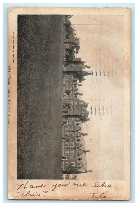 c1905s Trinity College, Hartford Connecticut CT Antique Posted Postcard
