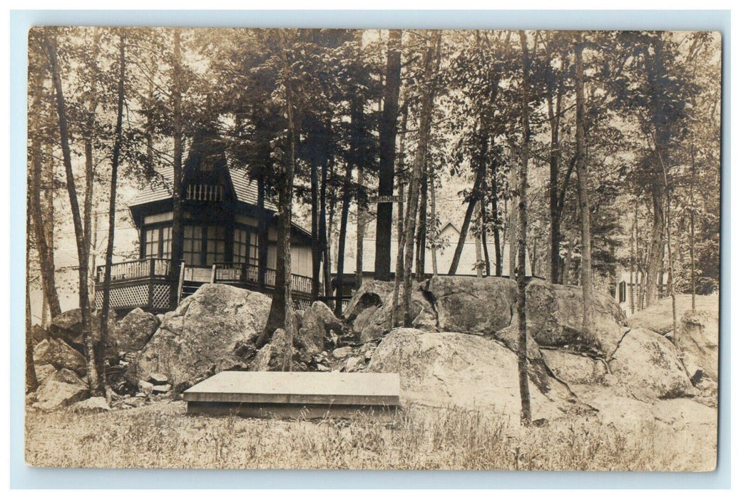 1909 Mt. Horeb Lodge Free Manson Woburn Massachusetts MA RPPC Photo Postcard