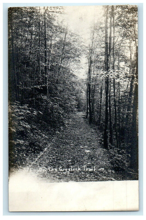 1911 On The Greylock Trail Williamstown Massachusetts MA RPPC Photo Postcard
