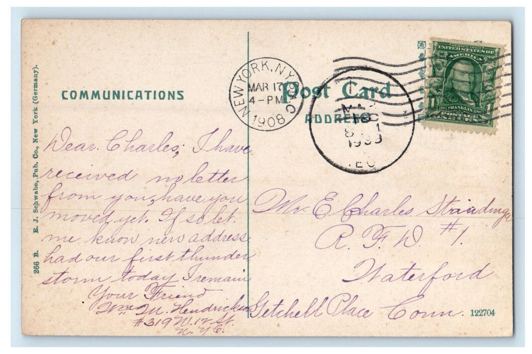 1908 Kingston Point and Hudson River Boat Landing Kingston New York NY Postcard