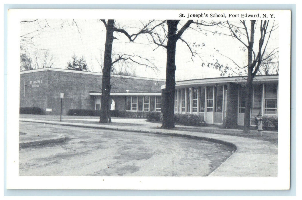c1950s St. Joseph's School, Fort Edward New York NY Unposted Postcard