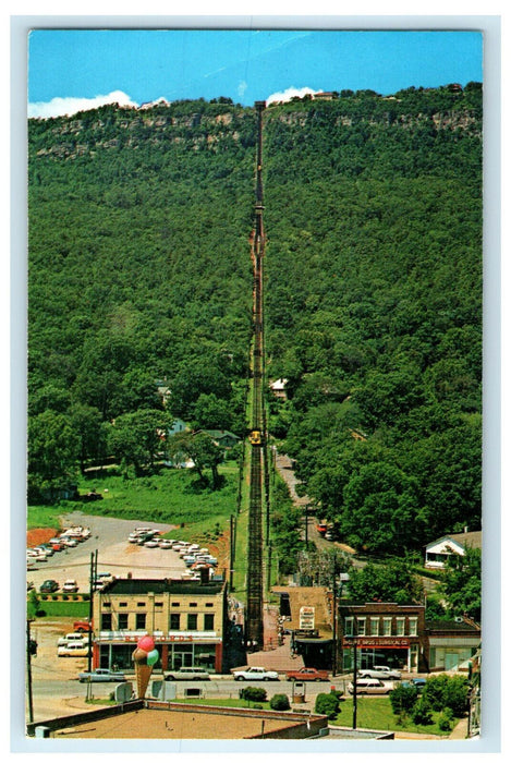 1970 View of Inclined Railway, Lookout Mountain Chattanooga TN Cancel Postcard