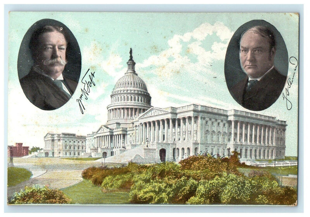 1908 William Taft Sherman Republican Ticket Political Advertising Works Postcard