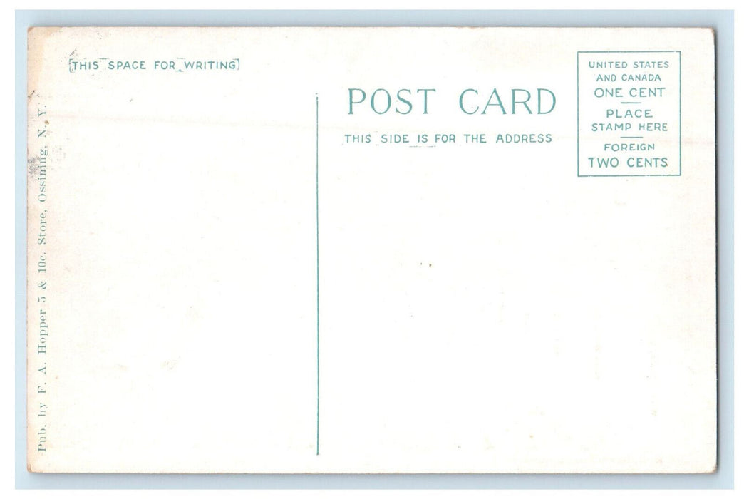 c1920s Railroad Depot Ossining New York NY FA Hopper Unposted Postcard