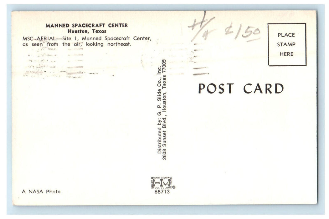 c1960s Aerial View Manned Spacecraft Center Houston Texas TX Vintage Postcard