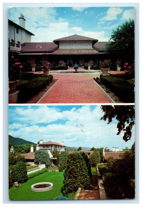 c1950s The Patio & View from West Terrace El Pomar Colorado Springs CO Postcard