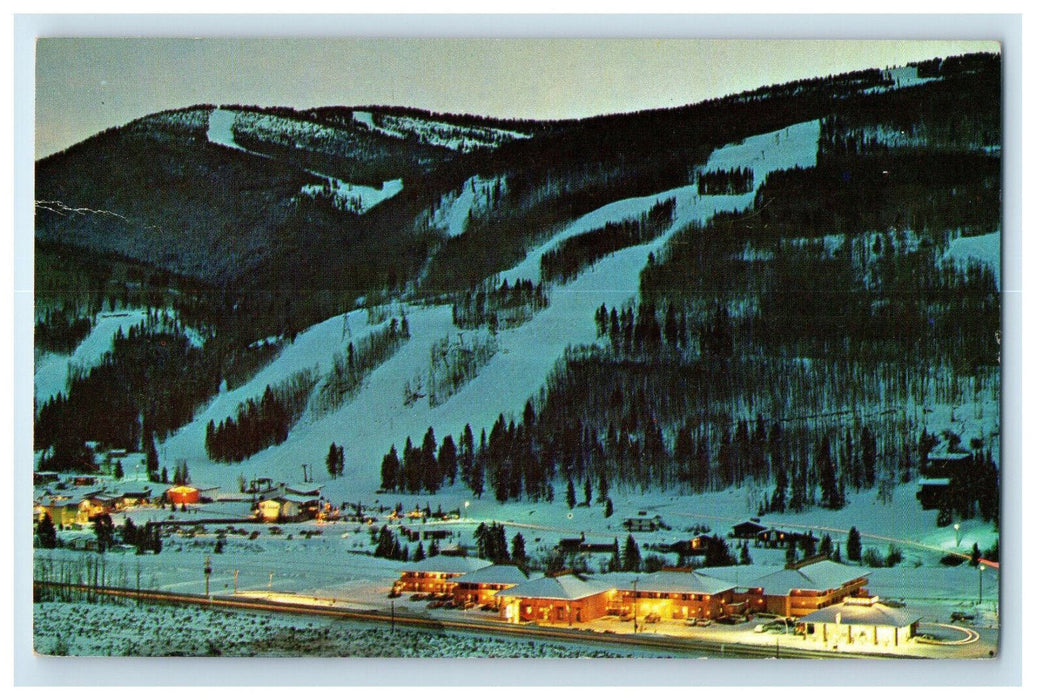 1967 Evening Scene at the Vail Village Inn at Vail Colorado CO Postcard