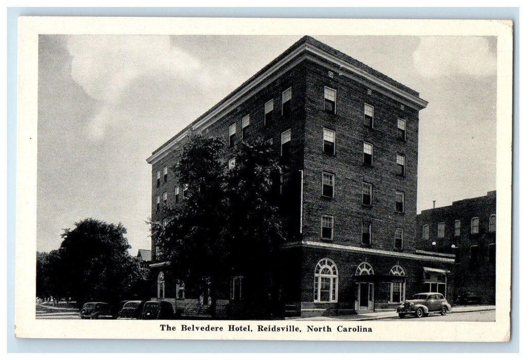 c1940s The Belvedere Hotel, Reidsville North Carolina NC Unposted Postcard